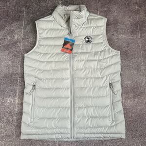 NWT Men's Columbia Powder Lite Gray Pebble Beach Golf Course Vest Jacket Sz M